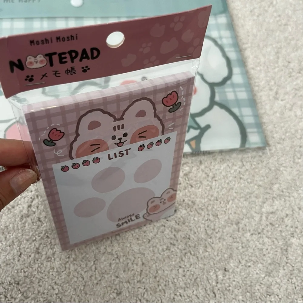 Cute Japanese Stationary Folder and Notepad